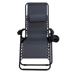 Silla gravity acero y tela gris Silla gravity acero y tela gris