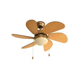 Ventilador de Cielo Luzerna Níquel Satinado Veker  Ventilador de Cielo Luzerna Níquel Satinado Veker