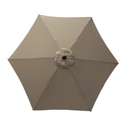 Sombrilla Jardín Con Manivela Acero Taupe Sombrilla Jardín Con Manivela Acero Taupe