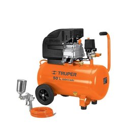 Kit Compresor Truper 50 l 4½ HP Manguera PVC Pistola  Kit Compresor Truper 50 l 4½ HP Manguera PVC Pistola