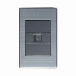 Placa Toma Telefónica Anodizada marca Lucek modelo BP17MA Placa Toma Telefónica Anodizada marca Lucek modelo BP17MA