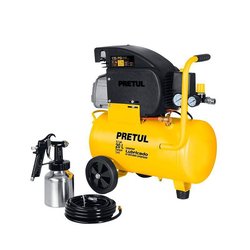 Combo Compresor 20LTS Casero 2 2/1HP Manguera y Pistola Combo Compresor 20LTS Casero 2 2/1HP Manguera y Pistola