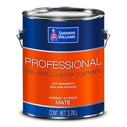 Pintura Vinil Acrílica Mate Professional Blanco 3.78L Pintura Vinil Acrílica Mate Professional Blanco 3.78L