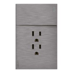 Placa 1 Apagador Sencillo 2 Contactos Lucek Flat Plata Placa 1 Apagador Sencillo 2 Contactos Lucek Flat Plata