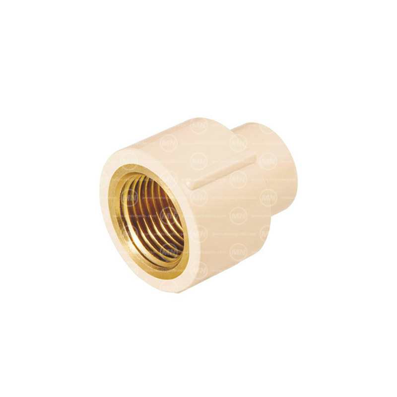 Conector CPVC Rosca Interior Bronce 13 mm Conector CPVC Rosca Interior Bronce 13 mm