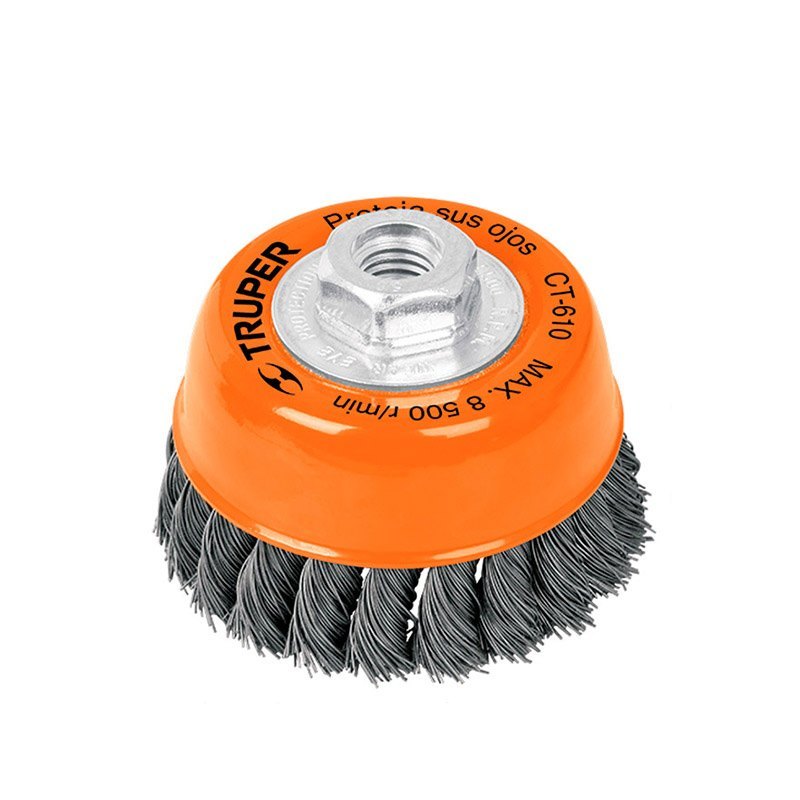 Carda Copa Alambre Trenzado Fino 4 pulg Truper 5/8 Carda Copa Alambre Trenzado Fino 4 pulg Truper 5/8