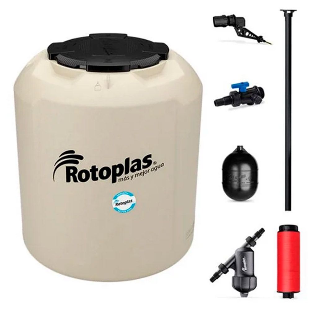 Tinaco Rotoplas Plus Beige 1100 L c/herrajes y Filtro Tinaco Rotoplas Plus Beige 1100 L c/herrajes y Filtro