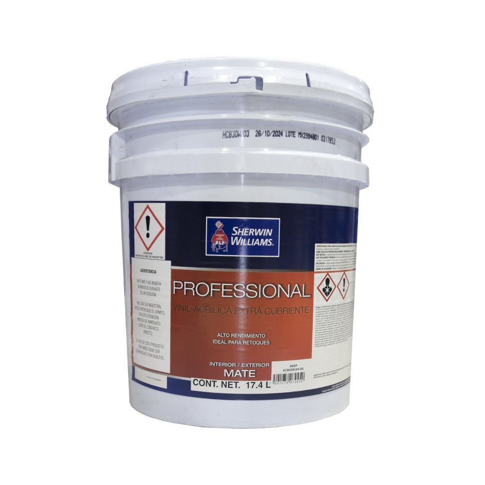Pintura Vinil Acrlica Mate Professional Deep 19 L Pintura Vinil Acrlica Mate Professional Deep 19 L