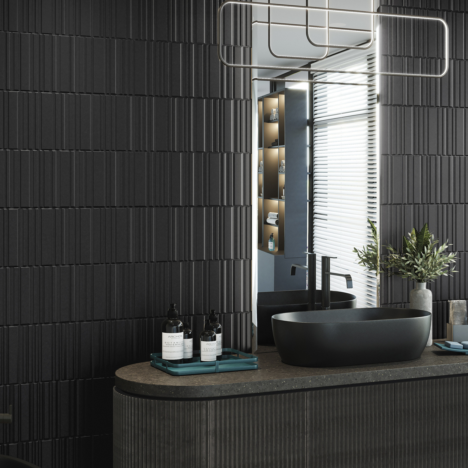 Muro Artek Black Daltile 45x90 cm Rectificado Muro Artek Black Daltile 45x90 cm Rectificado