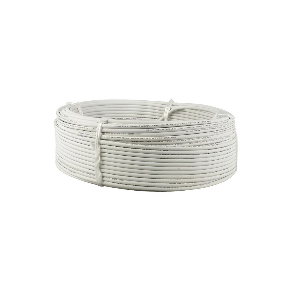 Cable Eléctrico de Cobre Blanco Indiana 100 M CAL 6 THW-LS 600 V Cable Eléctrico de Cobre Blanco Indiana 100 M CAL 6 THW-LS 600 V