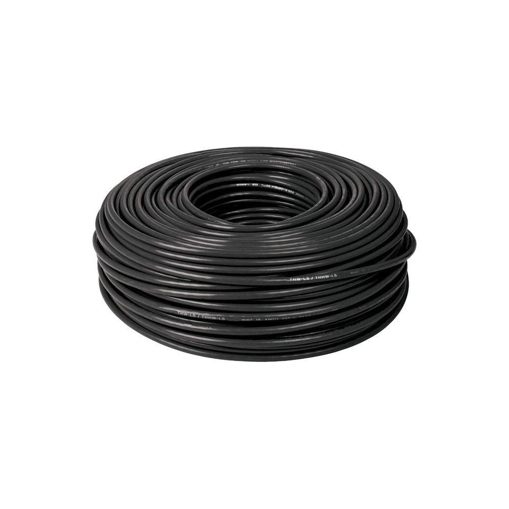 Cable de Cobre Eléctrico Negro Indiana 100 M CAL 6 THW-LS Cable de Cobre Eléctrico Negro Indiana 100 M CAL 6 THW-LS