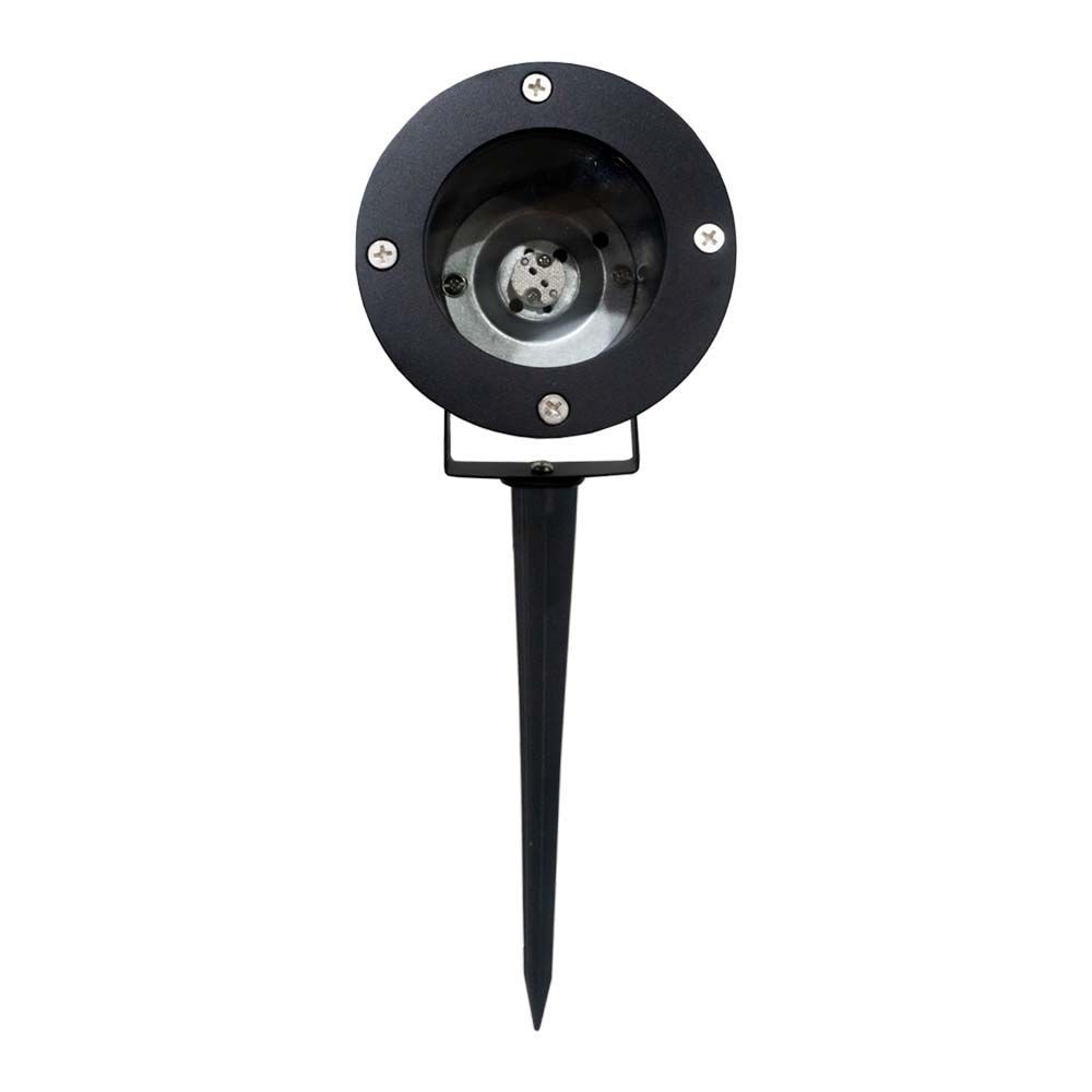 Luminario reflector 4 pulgadas negro aluminio con estaca Luminario reflector 4 pulgadas negro aluminio con estaca