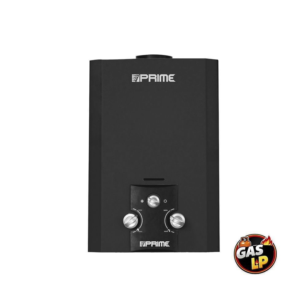 Calentador Paso 6 L Instantáneo Baja Presión Gas LP Prime Negro Calentador Paso 6 L Instantáneo Baja Presión Gas LP Prime Negro