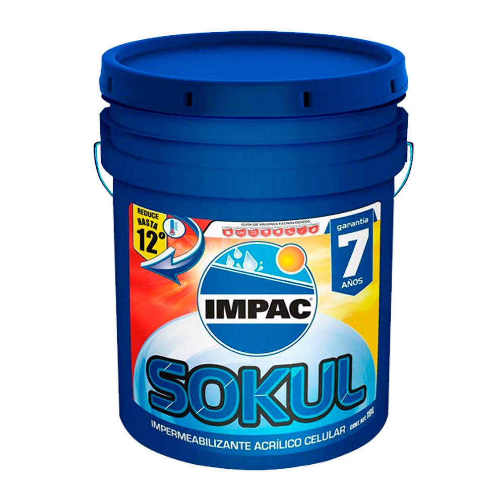 Impermeabilizante celular impac sokul 7 blanco 19 L Impermeabilizante celular impac sokul 7 blanco 19 L