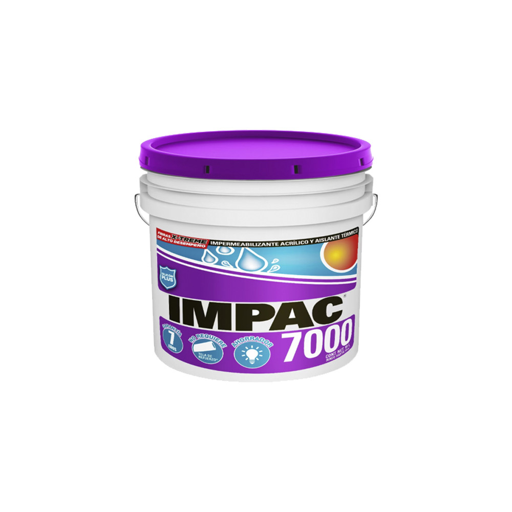 Impermeabilizante Acrílico Fibratado Blanco Impac 7000 3.8 L Impermeabilizante Acrílico Fibratado Blanco Impac 7000 3.8 L