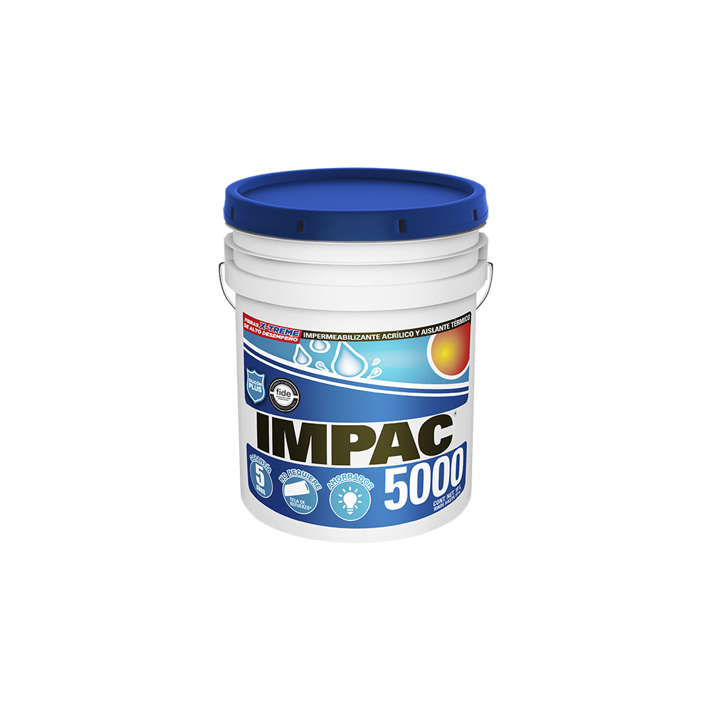 Impermeabilizante Acrílico Fibratado Blanco Impac 5000 19 L Impermeabilizante Acrílico Fibratado Blanco Impac 5000 19 L
