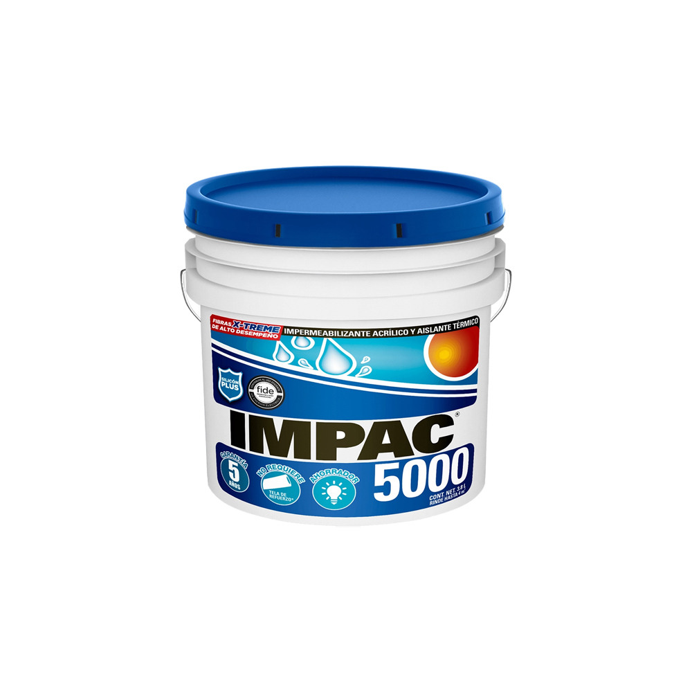 Impermeabilizante Acrílico Fibratado Blanco Impac 5000 3.8 L Impermeabilizante Acrílico Fibratado Blanco Impac 5000 3.8 L