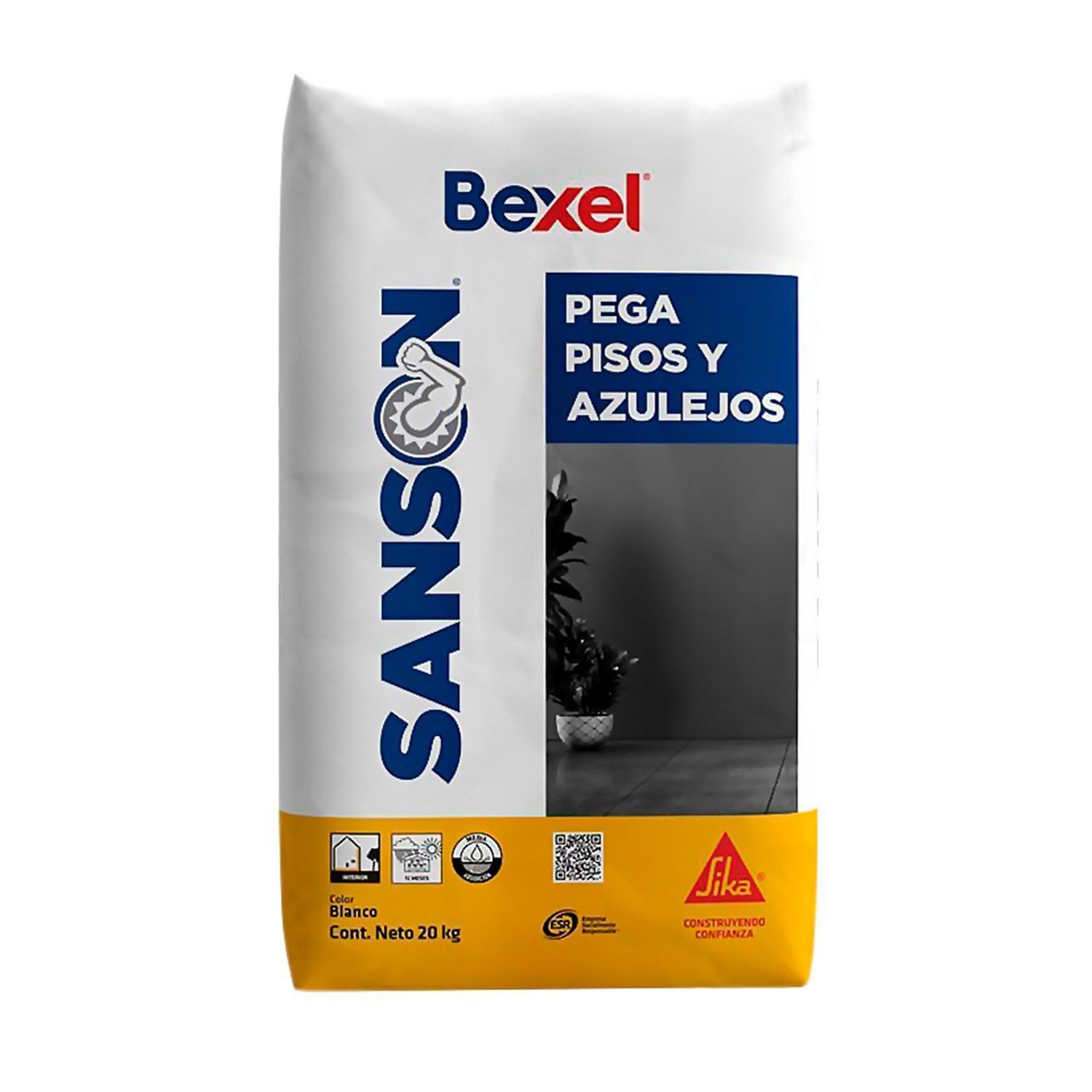 Adhesivo Sansón marca Bexel 20 kg Blanco Adhesivo Sansón marca Bexel 20 kg Blanco